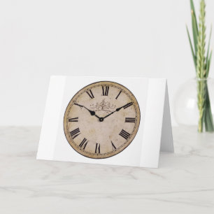 Vintage Wall Clock Card