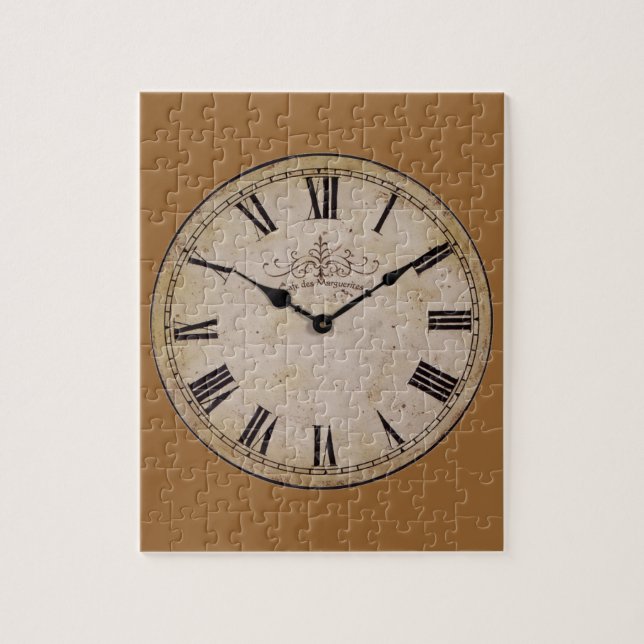 Vintage Wall Clock Old Antique Art Jigsaw Puzzle (Vertical)