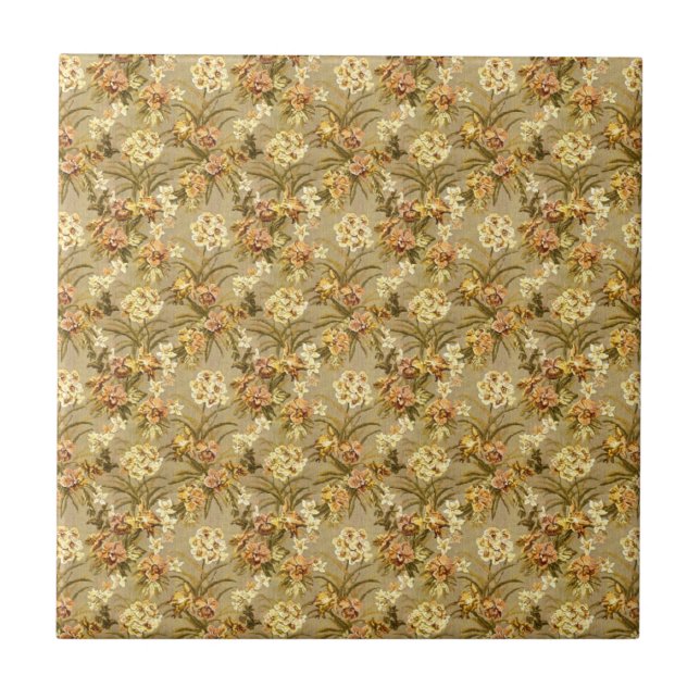 Vintage wallpaper beige pattern tile (Front)