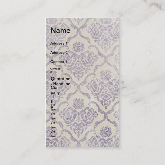 Vintage Wallpaper Business Card (Front)