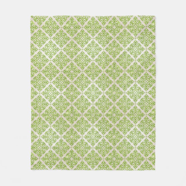 Vintage wallpaper fleece blanket (Front)