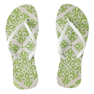 Vintage wallpaper flip flops