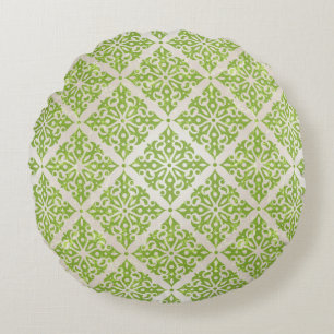 Vintage wallpaper round pillow