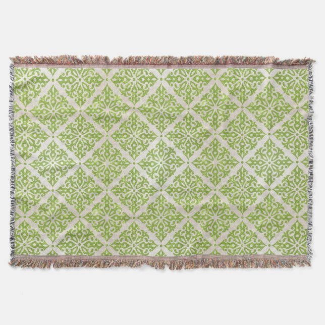 Vintage wallpaper throw blanket (Front)
