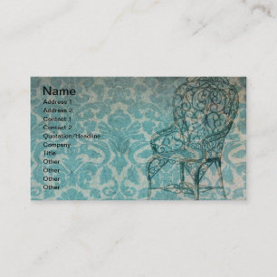 Vintage Wallpaper With Chair Business Card
