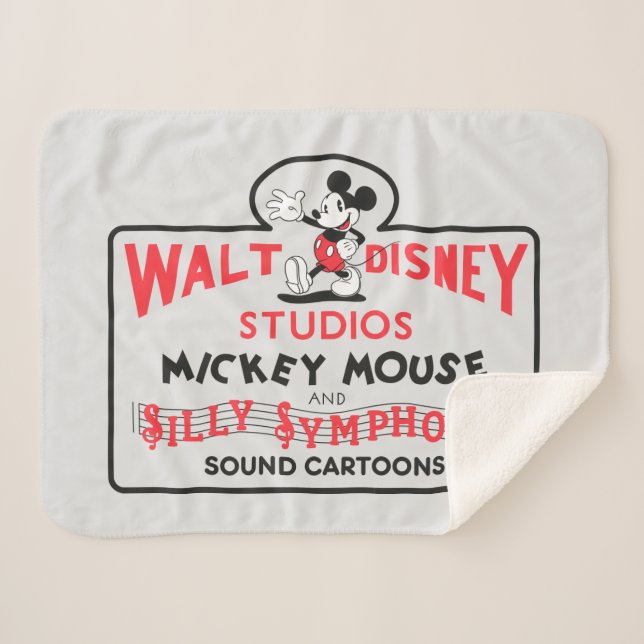 Vintage Walt Disney Studios Sherpa Blanket (Front (Horizontal))
