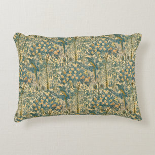 Vintage Walter Crane Macaw and Citrus Fruit Art Accent Pillow