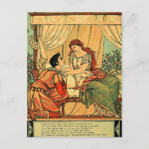 Vintage Walter Crane Sleeping Beauty Fairy Tale Postcard