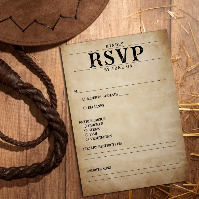 Vintage Wanted Poster Wedding Kindly RSVP (Vintage Wanted Poster Wedding Kindly RSVP)