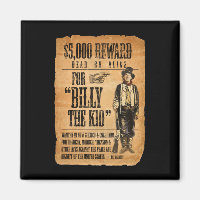 Vintage Wanted / Reward Poster for Billy the Kid