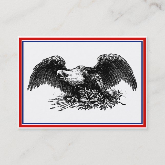 Vintage War Eagle Business Card (Front)