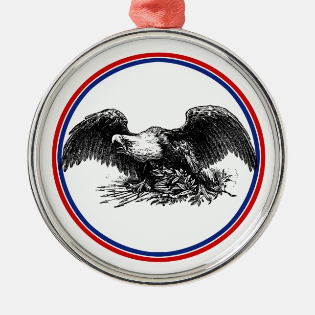 Vintage War Eagle Metal Ornament (Front)