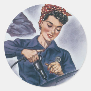 Vintage War Poster - Women workers stickers