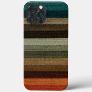 Vintage Warm Autumn Striped Pattern, Earth Tones iPhone 13 Pro Max Case