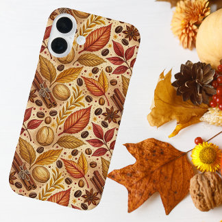 Vintage Warm Fall Autumn And Cinnamon Pattern  iPhone 16 Plus Case