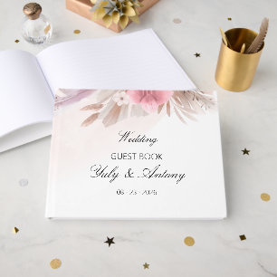 Vintage Warm Gold Tone Hardcover Marriage Registry Guest Book