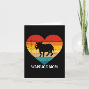 Vintage Warthog Mom Mother's Day Animal Lover  Card