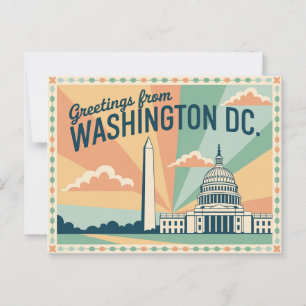 Vintage Washington DC Postcard   Greetings from