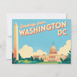 Vintage Washington DC Postcard   Greetings from