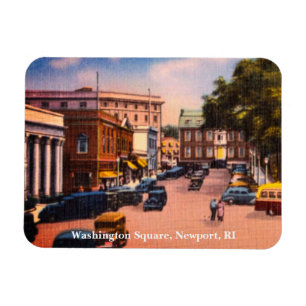 Vintage Washington Square, Newport, Rhode Island Magnet