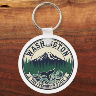 Vintage Washington State Emblem  Keychain
