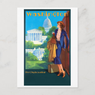 Vintage Washington Travel Poster Postcard