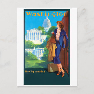 Vintage Washington Travel Poster Postcard