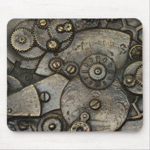 Vintage Watch Gear Mechanism Mouse Pad