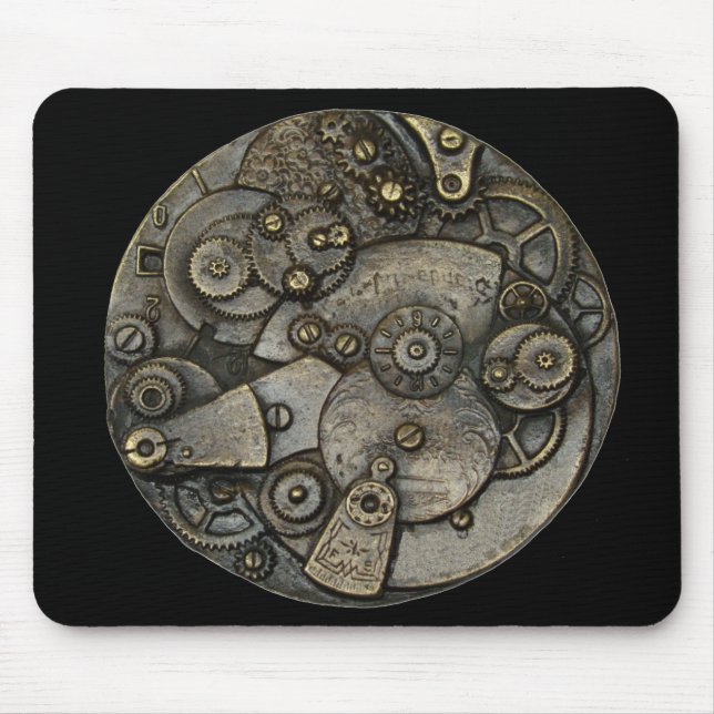Vintage Watch Gear Mechanism Mousepad (Front)