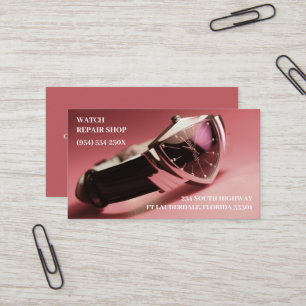 Vintage Watch Store Jewellery Store Watch Repair Business Card