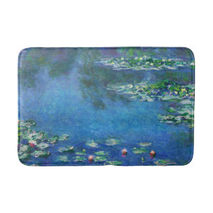 Vintage Water Lilies by Claude Monet Bath Mat