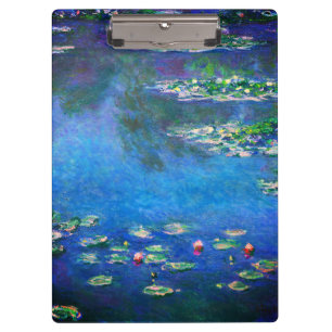 Vintage Water Lilies by Claude Monet Clipboard