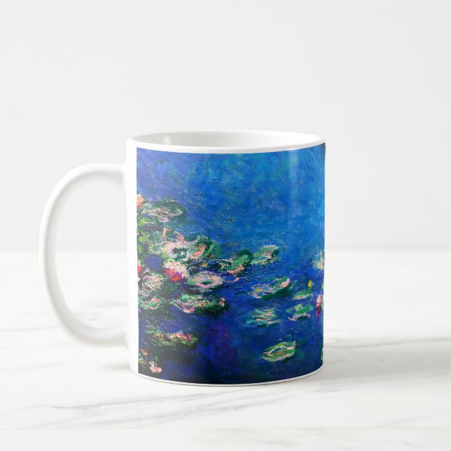 Vintage Water Lilies by Claude Monet Coffee Mug (Left)
