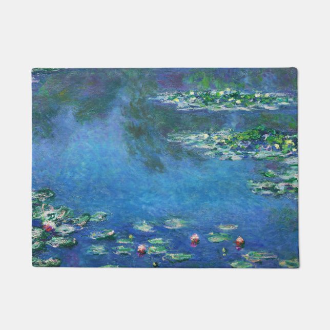Vintage Water Lilies by Claude Monet Doormat (Front)