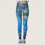 Vintage Water Lilies by Claude Monet Leggings<br><div class="desc">Vintage Water Lilies by Claude Monet Postcard. Beautiful oil on canvas painting of a pond with water lilies in Giverny France.</div>