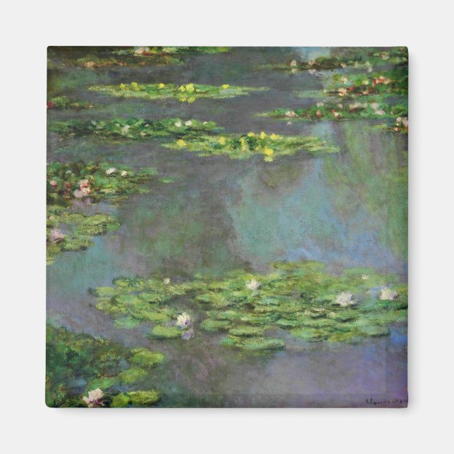 Vintage Water Lillies Magnet (Front)