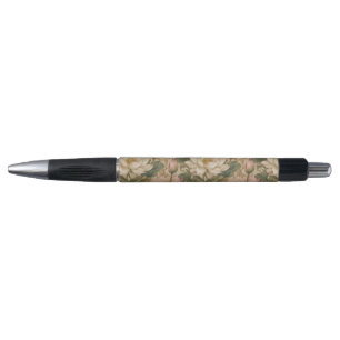 Vintage Water Lotus Botanical Floral Pattern Pen