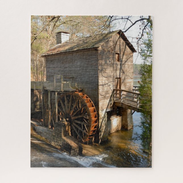 Vintage Water Mill Jigsaw Puzzle (Vertical)
