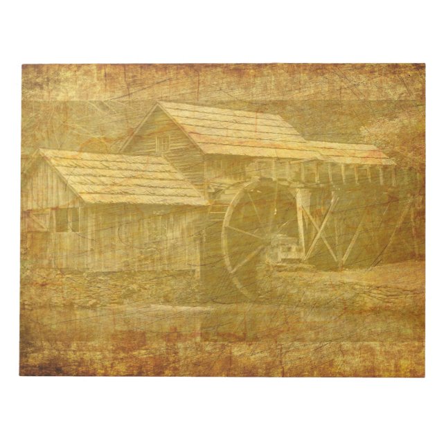 Vintage Water Mill Notepad (Front)