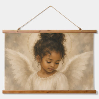 Vintage Watercolor Angel Girl Wall Tapestry