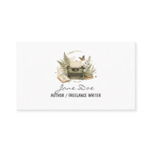 Vintage Watercolor Author Business Card