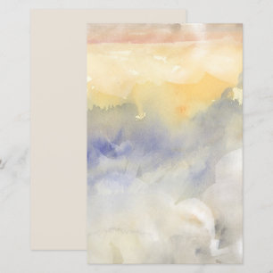 Vintage watercolor boho abstract background