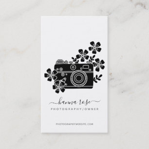 Vintage Watercolor Camera Business Cards