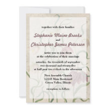 Vintage Watercolor Chequered Lily Wedding