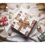 Vintage Watercolor Christmas Animals Wrapping Paper Sheet<br><div class="desc">Transform your holiday designs into a cozy winter wonderland with these vintage watercolor Christmas animals! These high-resolution PNG illustrations come with transparent backgrounds, making them the perfect addition to your festive projectsGet ready to infuse the holiday spirit into your products, especially if you're selling on Zazzle. Our collection features anthropomorphic...</div>