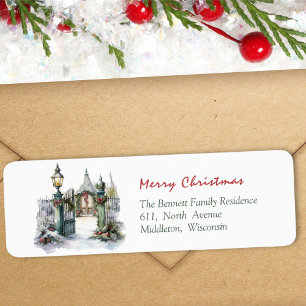 Vintage Watercolor Christmas Gate