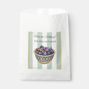 Vintage Watercolor Fig Harvest Kitchen Labels Favour Bag