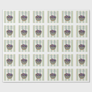 Vintage Watercolor Fig Harvest Kitchen Labels Wrapping Paper
