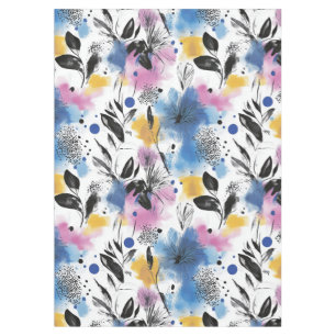 Vintage Watercolor Floral Abstract Pattern (13) Tablecloth