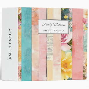 Vintage Watercolor Floral Abstract Pattern (17) Binder